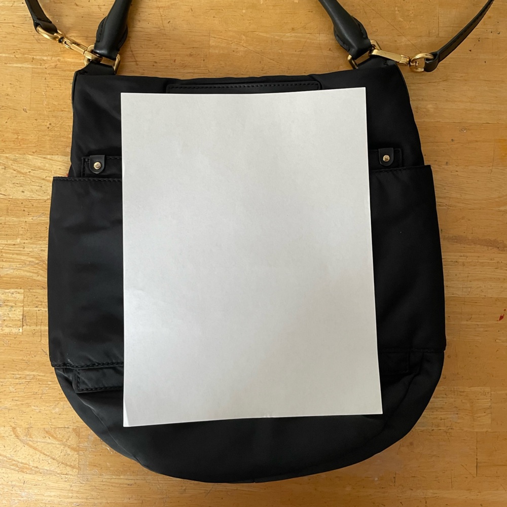 Marc Jacobs Black Nylon Shoulder Bag with Gold Accents - Picture 6 of 6